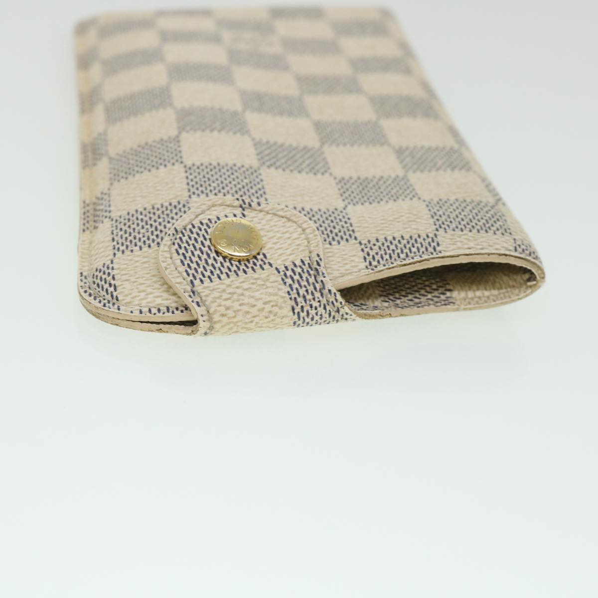 LOUIS VUITTON Damier Azur Etui A Lunettes MM Glasses Case N60025 LV 55775
