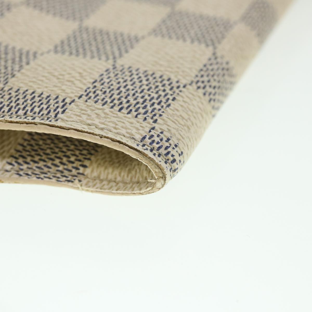 LOUIS VUITTON Damier Azur Etui A Lunettes MM Glasses Case N60025 LV 55775
