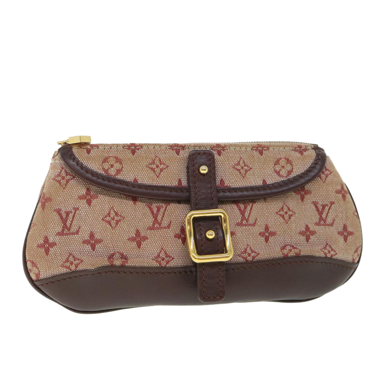LOUIS VUITTON Monogram Mini Ansophie Pouch Red M92696 LV 55776