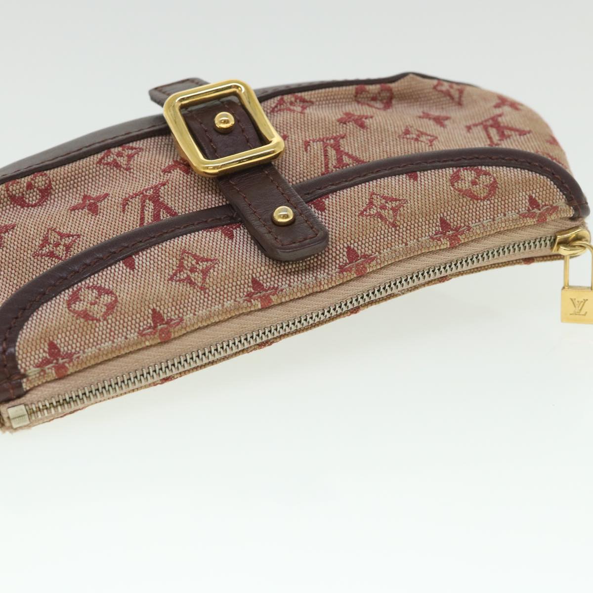 LOUIS VUITTON Monogram Mini Ansophie Pouch Red M92696 LV 55776
