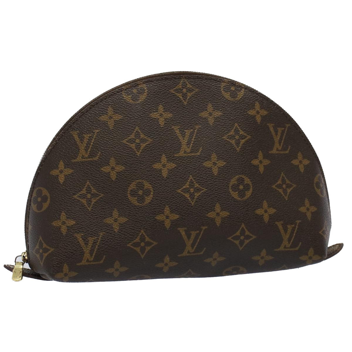 LOUIS VUITTON Monogram Trousse Demi Ronde Cosmetic Pouch M47520 LV 55779