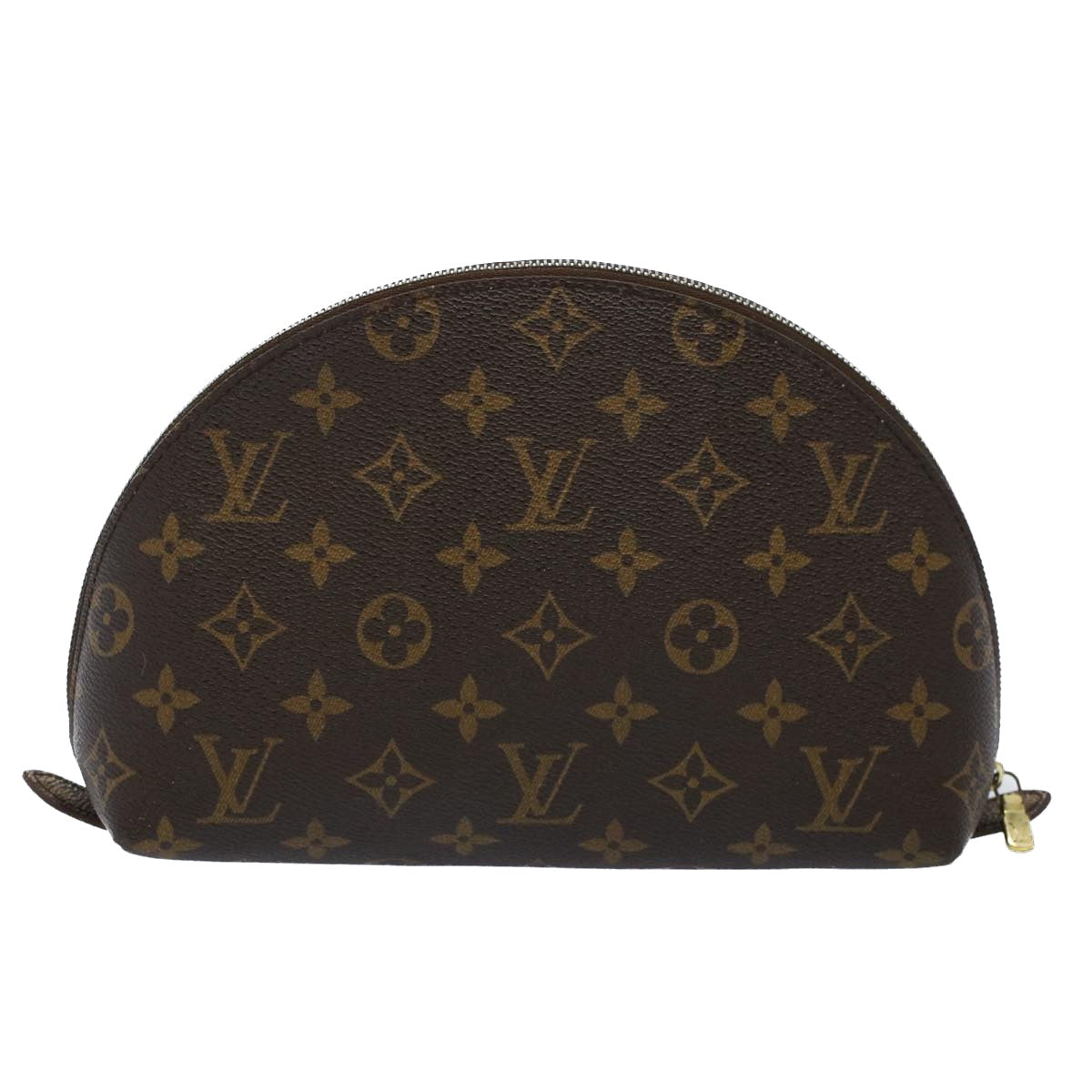 LOUIS VUITTON Monogram Trousse Demi Ronde Cosmetic Pouch M47520 LV 55779