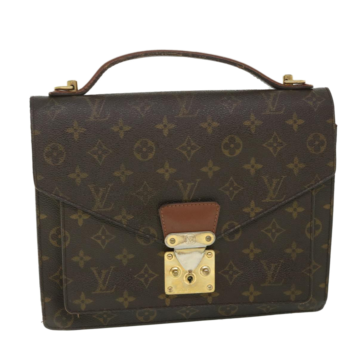 LOUIS VUITTON Monogram Monceau 28 Hand Bag 2way M51185 LV 55787