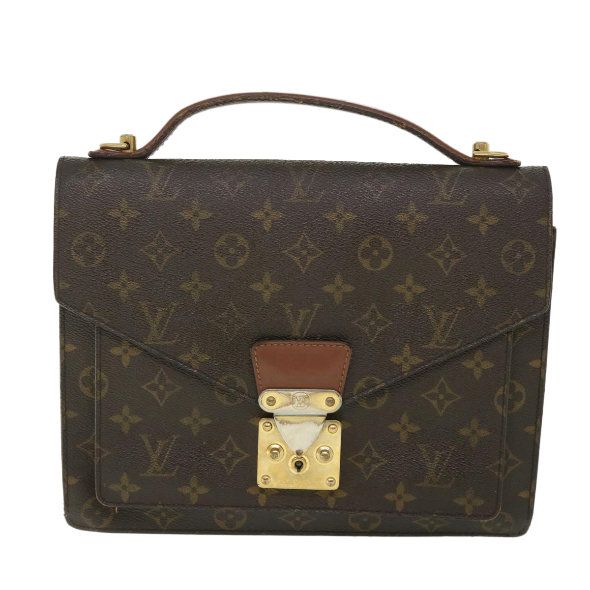 LOUIS VUITTON Monogram Monceau 28 Hand Bag 2way M51185 LV 55787