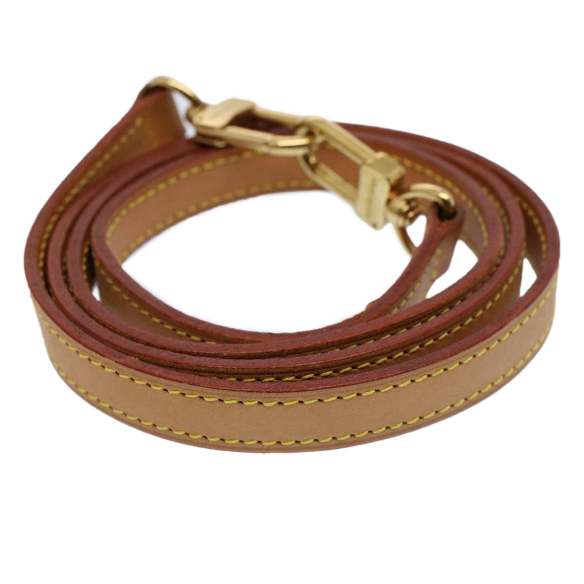 LOUIS VUITTON Shoulder Strap Leather 47.2"" Beige LV 55788