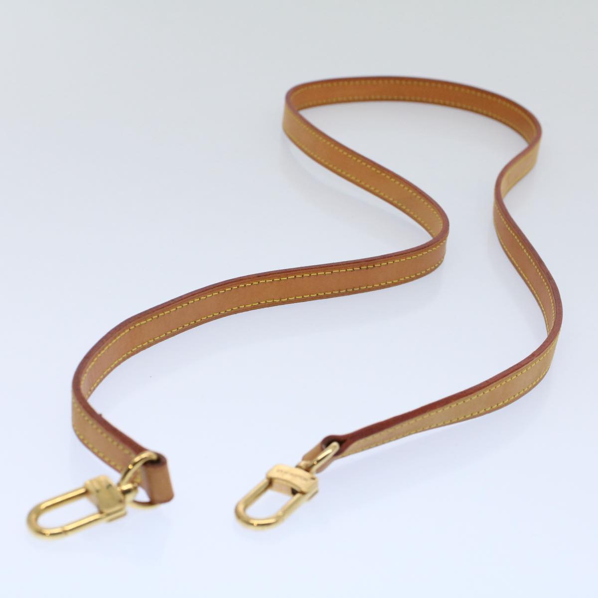 LOUIS VUITTON Shoulder Strap Leather 47.2"" Beige LV 55788