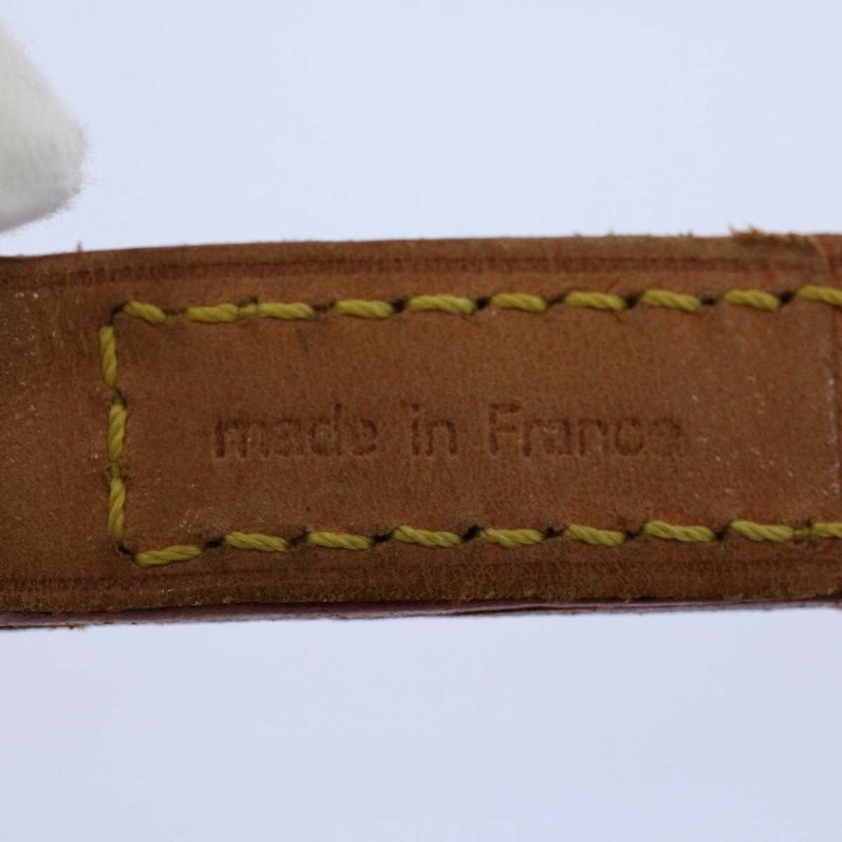 LOUIS VUITTON Shoulder Strap Leather 47.2"" Beige LV 55788