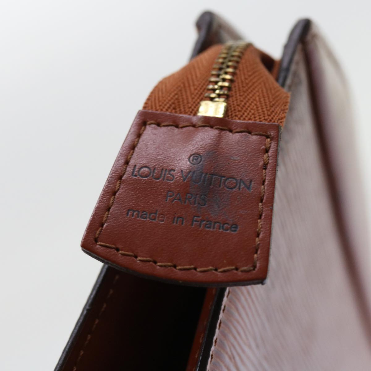 LOUIS VUITTON Epi Trousse Crete Pouch Brown M48403 LV 55791