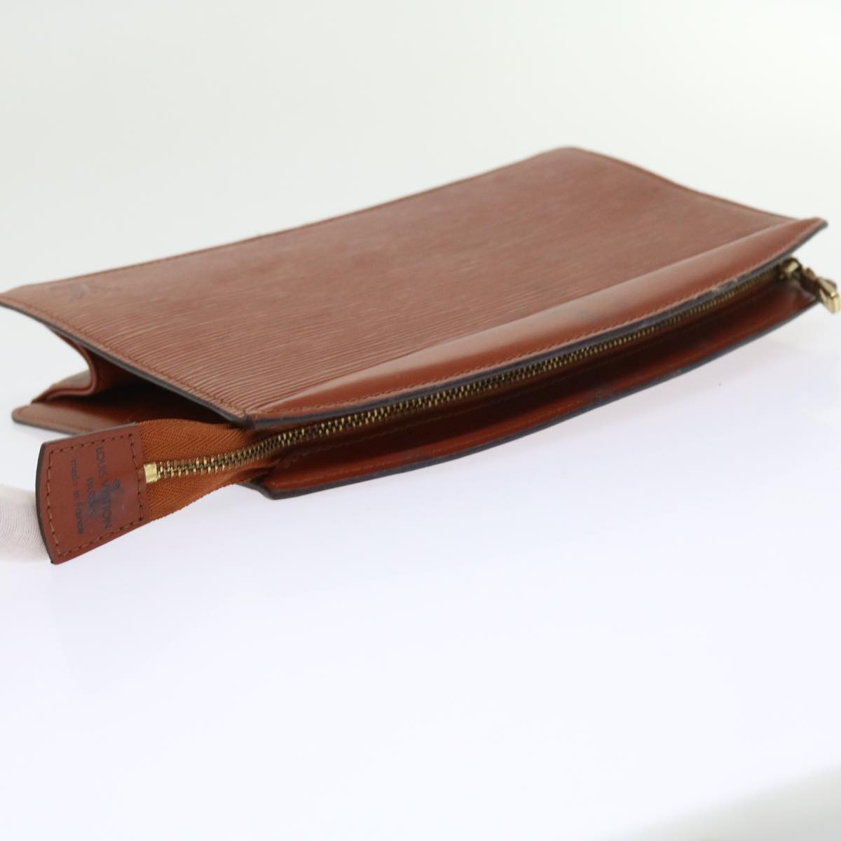 LOUIS VUITTON Epi Trousse Crete Pouch Brown M48403 LV 55791