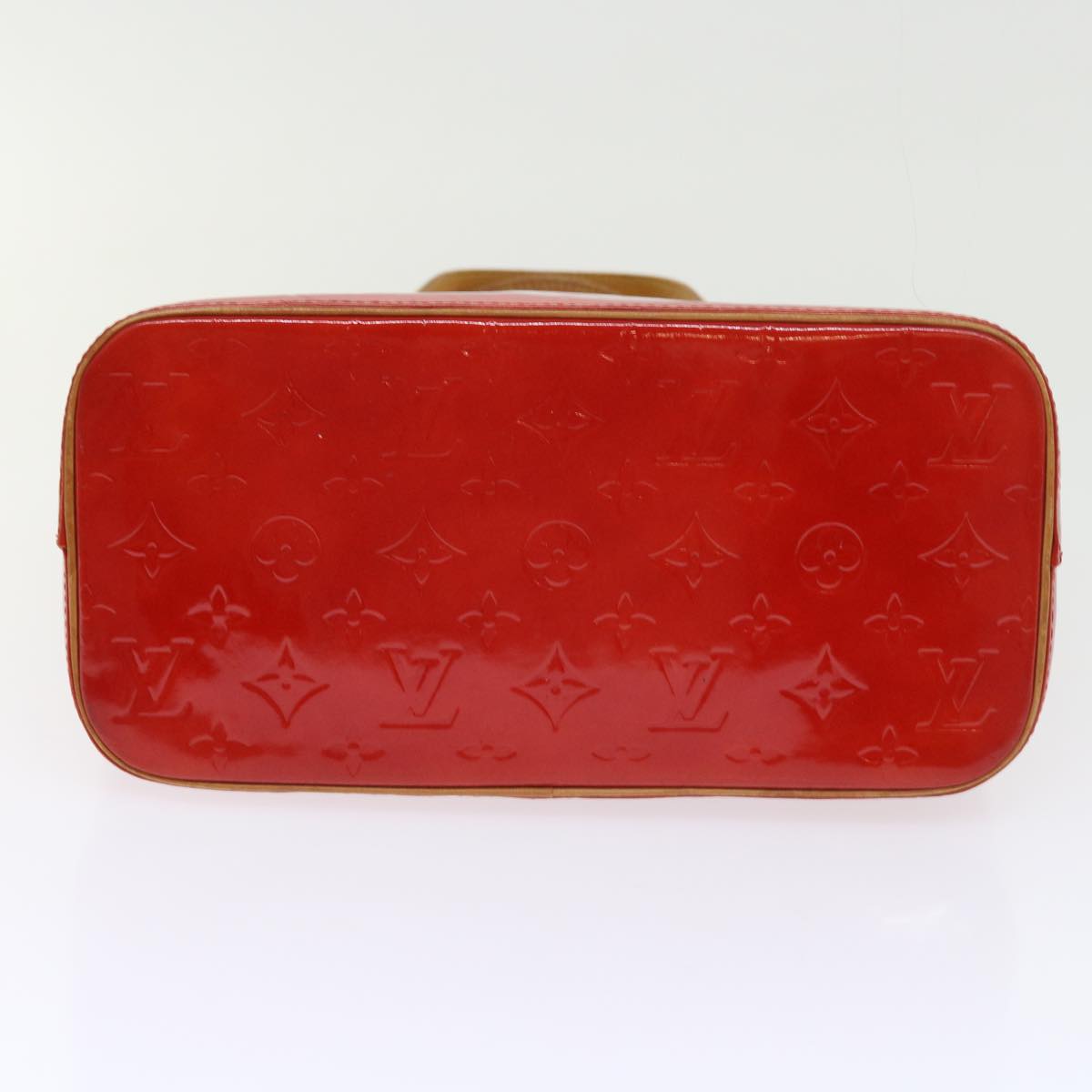 LOUIS VUITTON Monogram Vernis Houston Hand Bag Red M91092 LV 55796