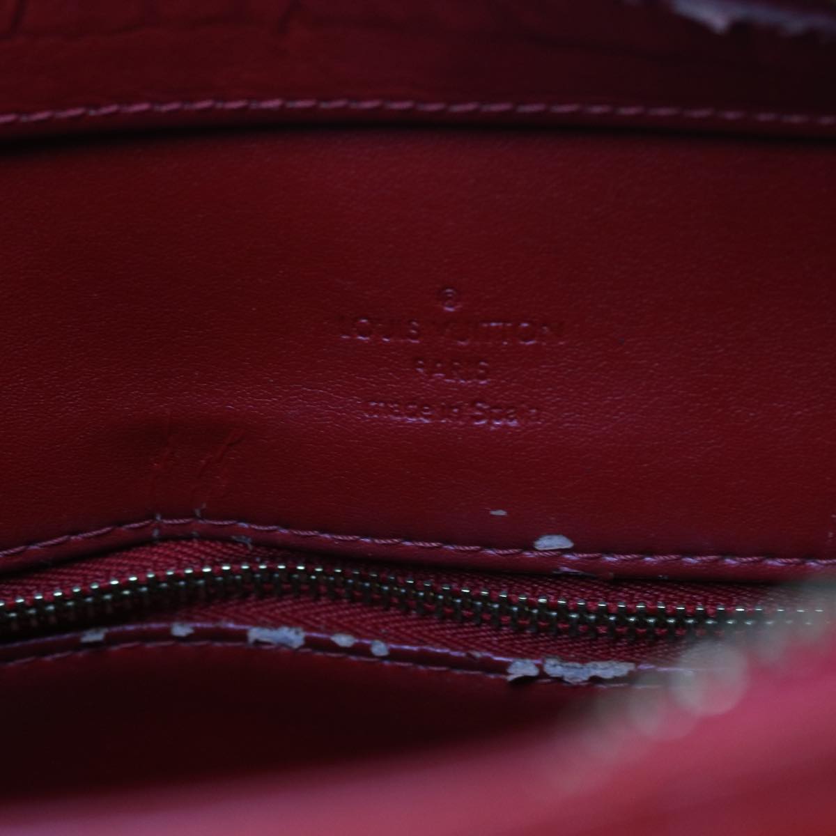 LOUIS VUITTON Monogram Vernis Houston Hand Bag Red M91092 LV 55796