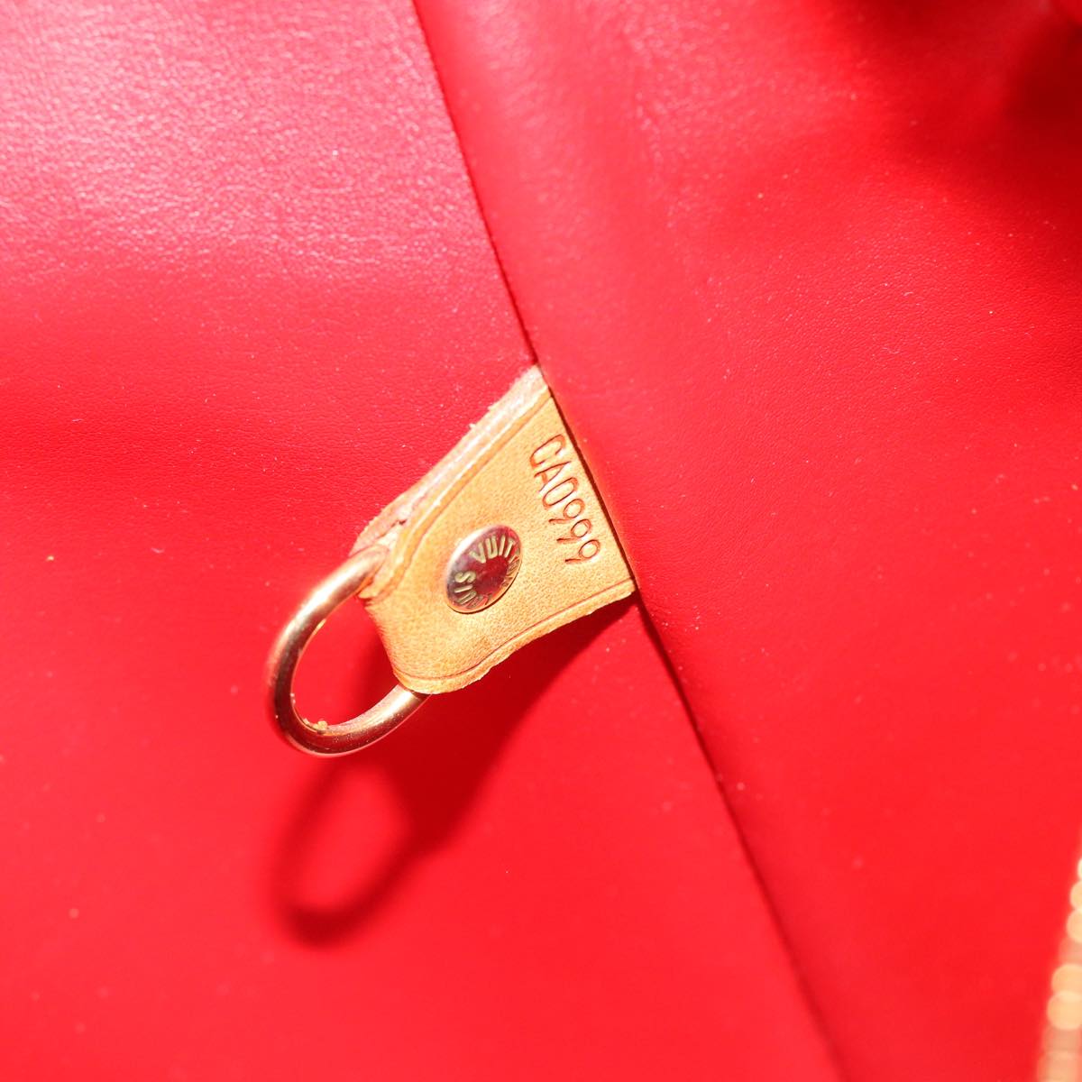 LOUIS VUITTON Monogram Vernis Houston Hand Bag Red M91092 LV 55796