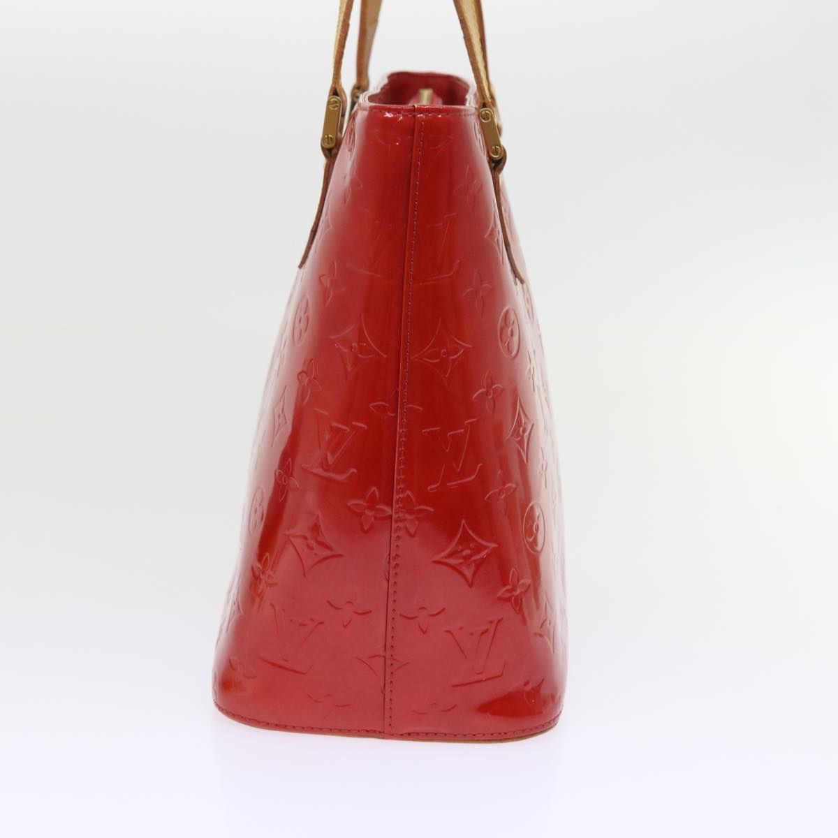 LOUIS VUITTON Monogram Vernis Houston Hand Bag Red M91092 LV 55796