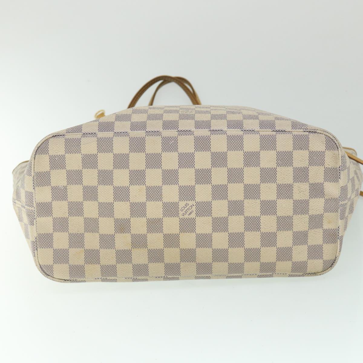 LOUIS VUITTON Damier Azur Neverfull MM Tote Bag N41605 LV 55805