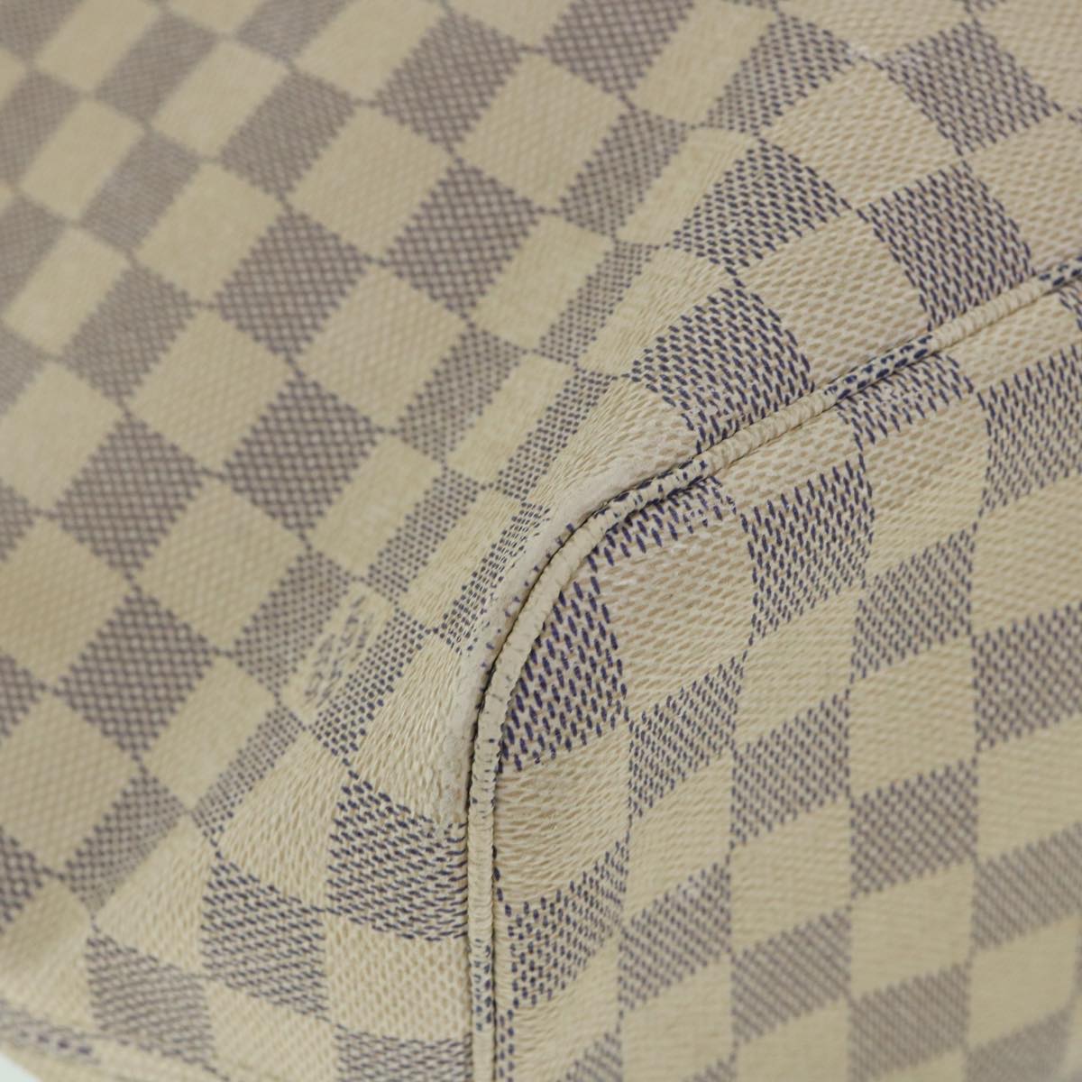LOUIS VUITTON Damier Azur Neverfull MM Tote Bag N41605 LV 55805