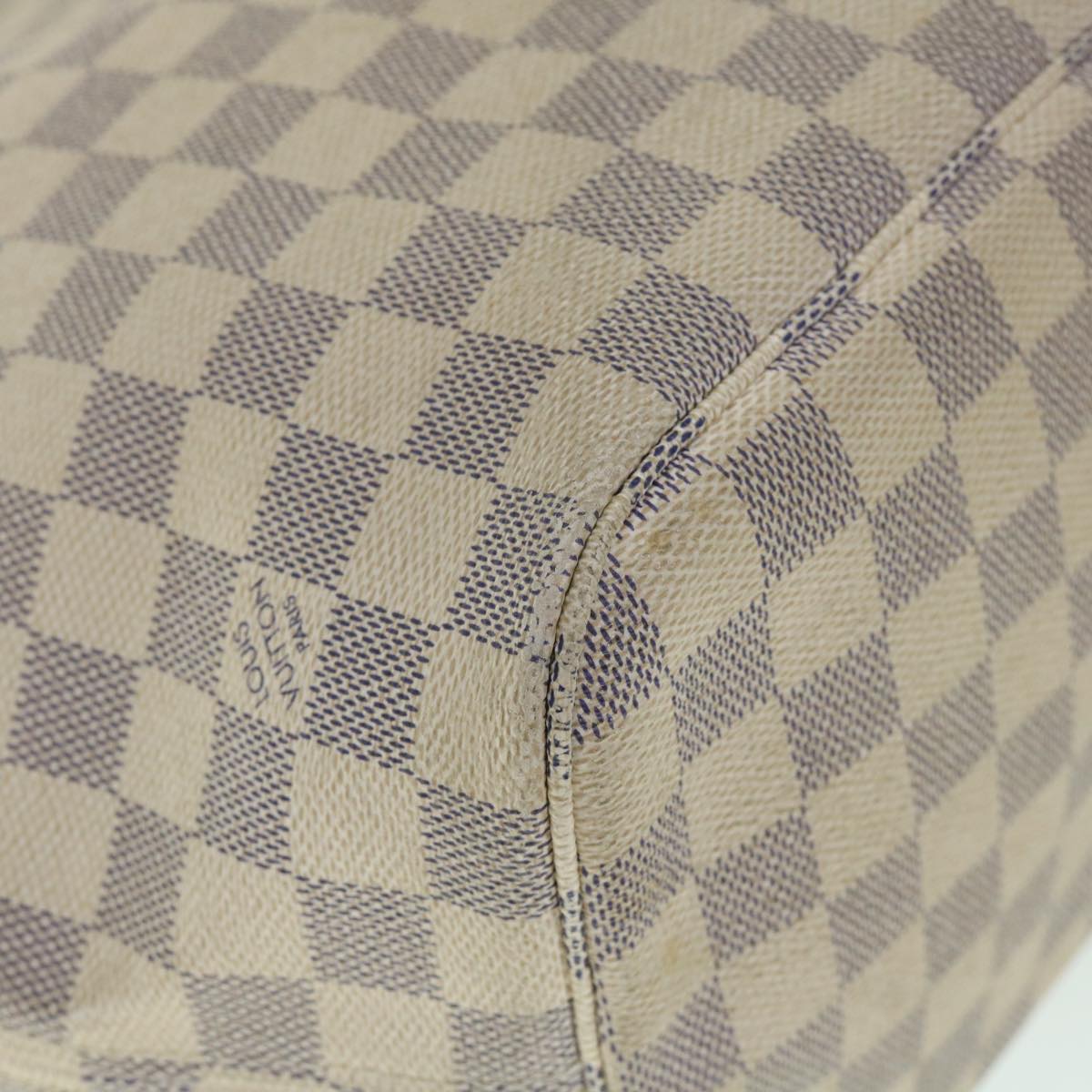 LOUIS VUITTON Damier Azur Neverfull MM Tote Bag N41605 LV 55805