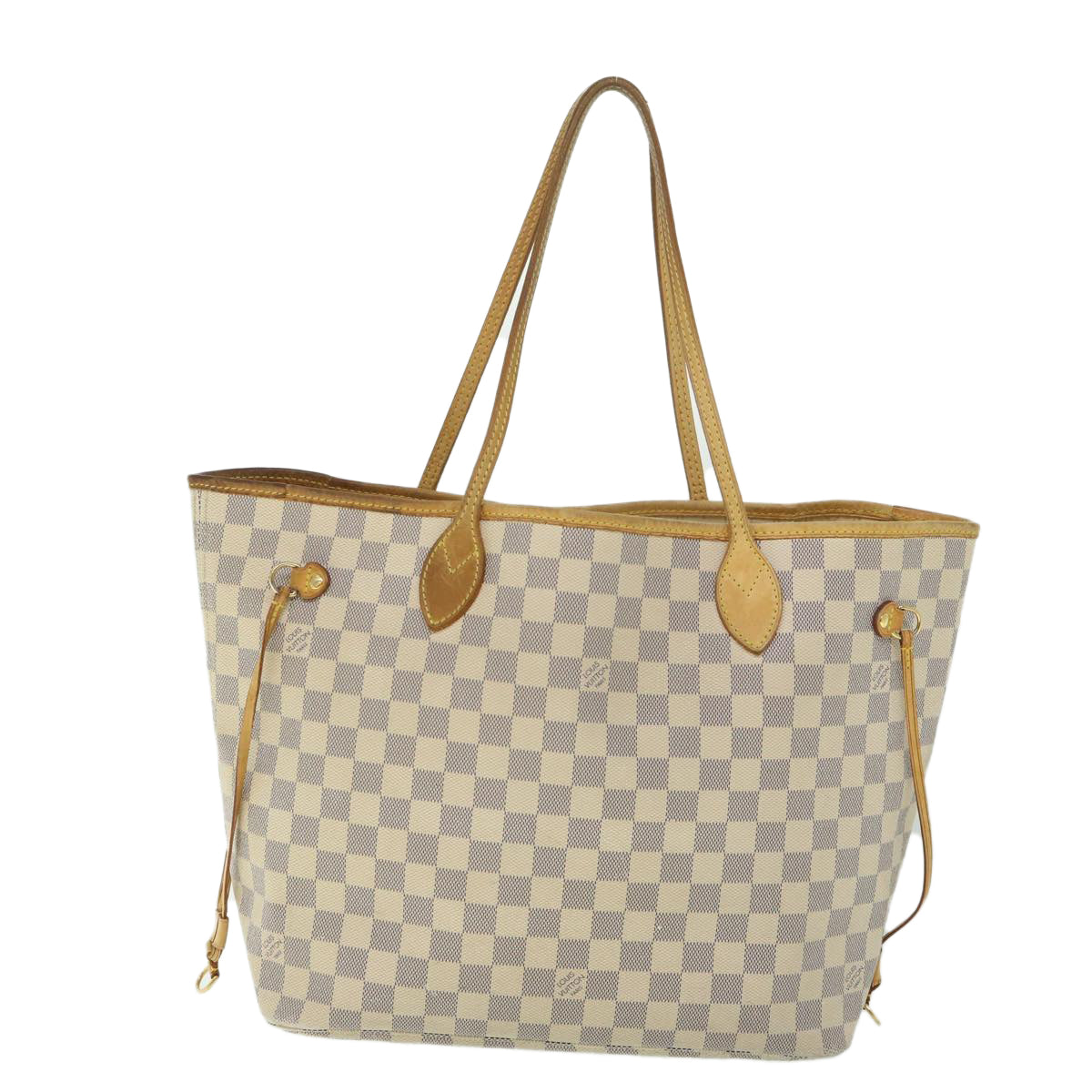 LOUIS VUITTON Damier Azur Neverfull MM Tote Bag N41605 LV 55805