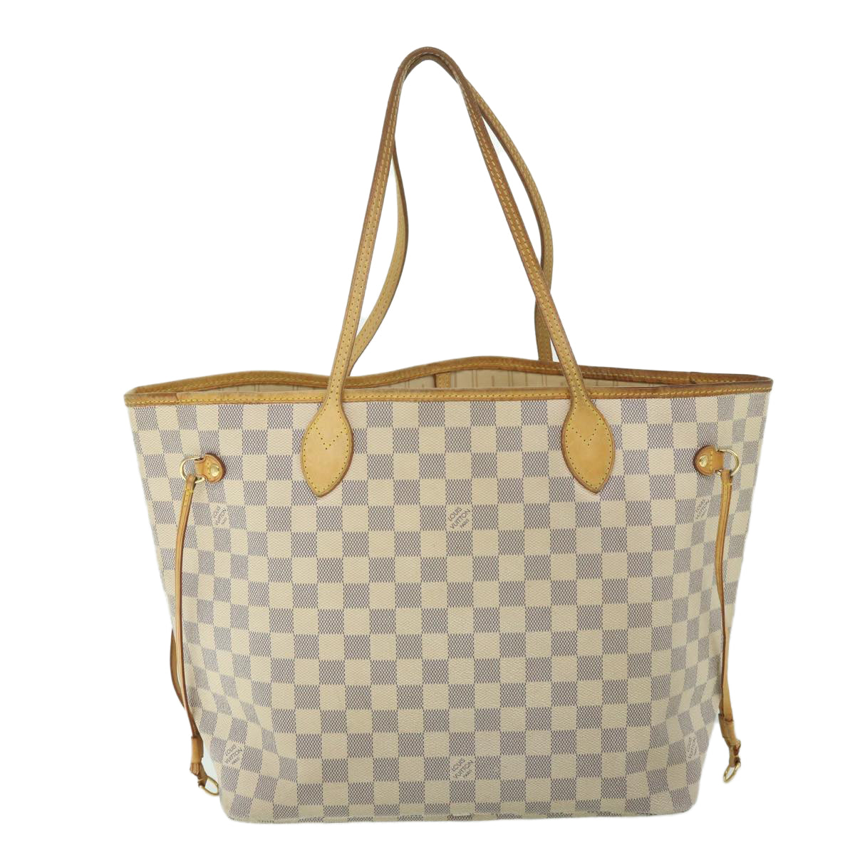 LOUIS VUITTON Damier Azur Neverfull MM Tote Bag N41605 LV 55805