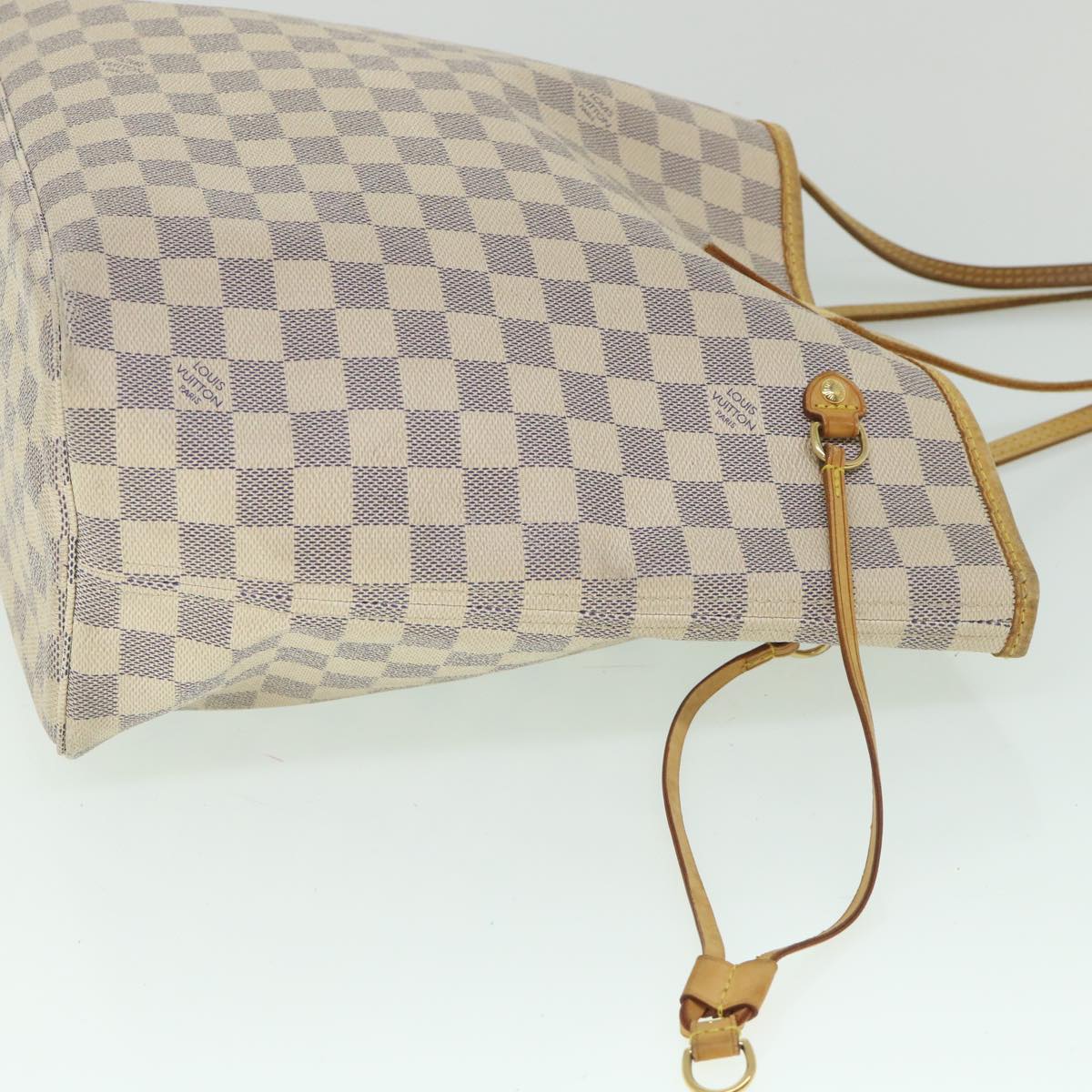 LOUIS VUITTON Damier Azur Neverfull MM Tote Bag N41605 LV 55805