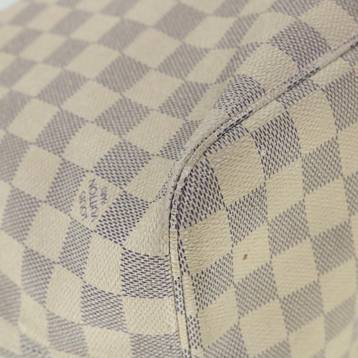 LOUIS VUITTON Damier Azur Neverfull MM Tote Bag N41605 LV 55806