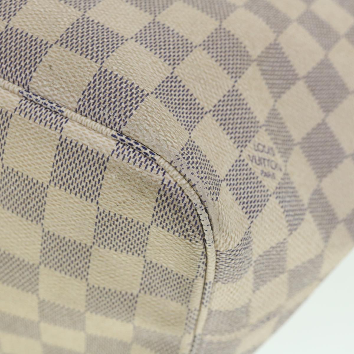 LOUIS VUITTON Damier Azur Neverfull MM Tote Bag N41605 LV 55806