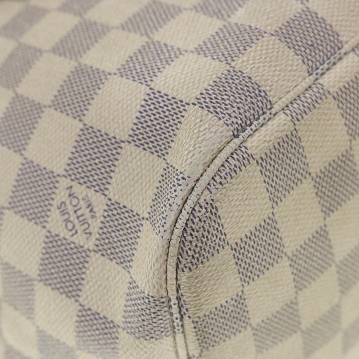 LOUIS VUITTON Damier Azur Neverfull MM Tote Bag N41605 LV 55806