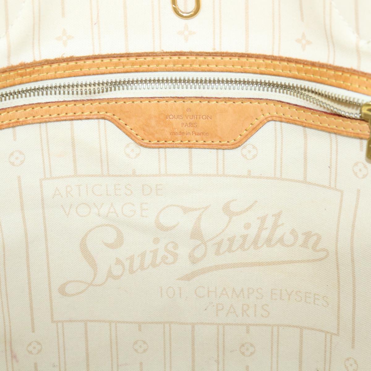 LOUIS VUITTON Damier Azur Neverfull MM Tote Bag N41605 LV 55806