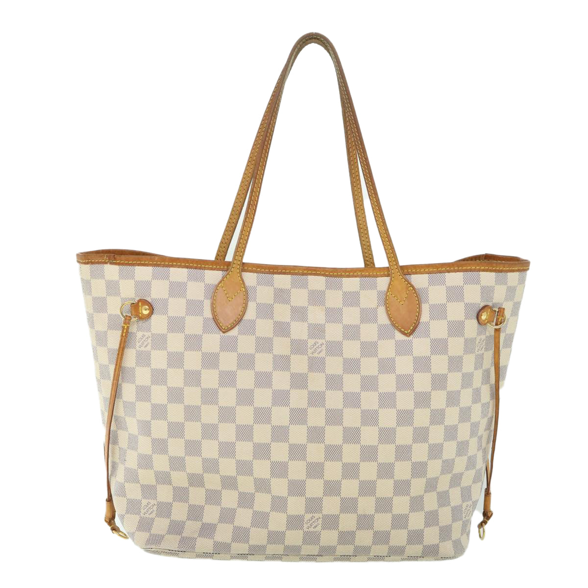 LOUIS VUITTON Damier Azur Neverfull MM Tote Bag N41605 LV 55806