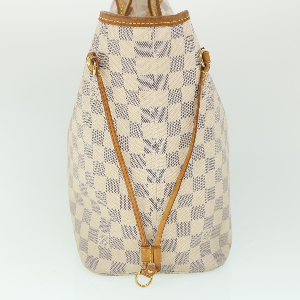 LOUIS VUITTON Damier Azur Neverfull MM Tote Bag N41605 LV 55806