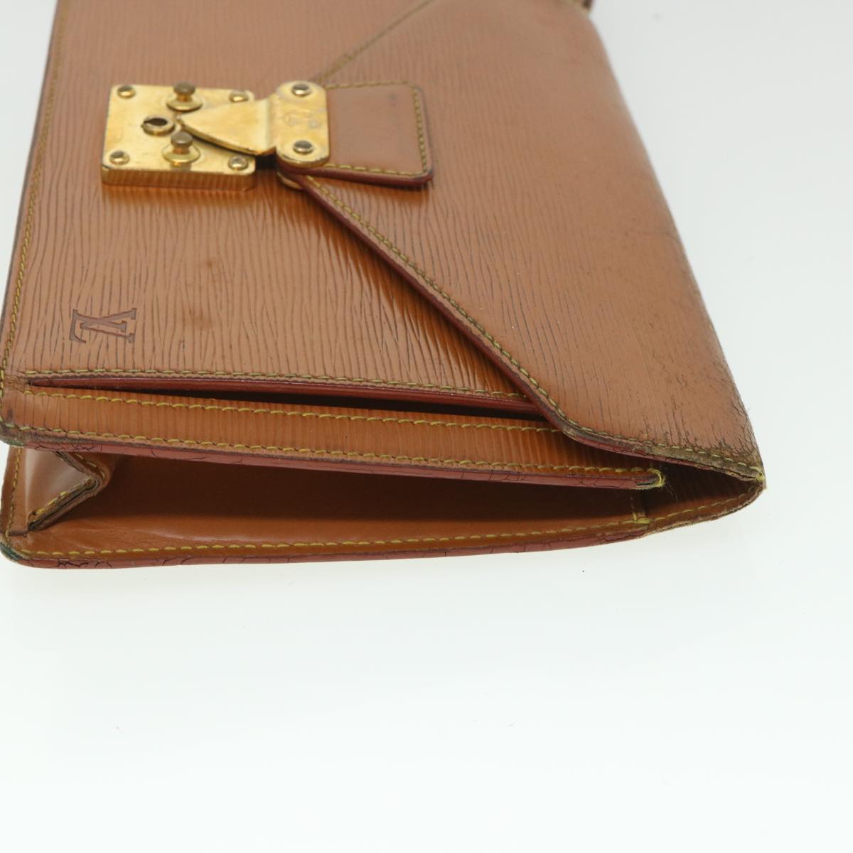 LOUIS VUITTON Epi Serie Dragonne Hand Bag Brown M52618 LV 55815