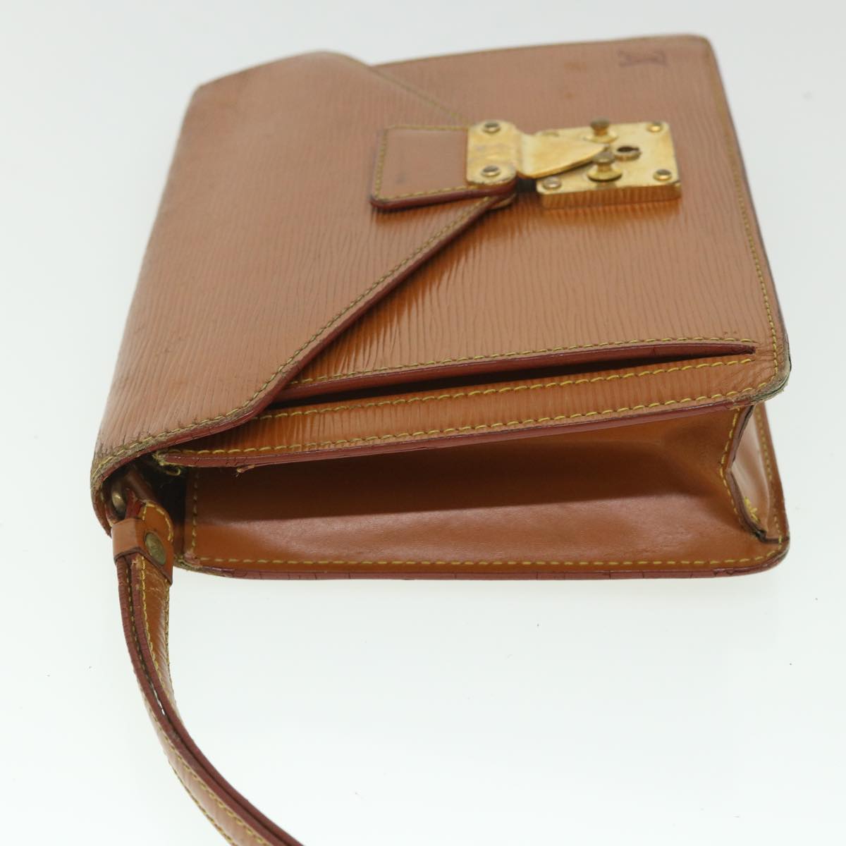 LOUIS VUITTON Epi Serie Dragonne Hand Bag Brown M52618 LV 55815