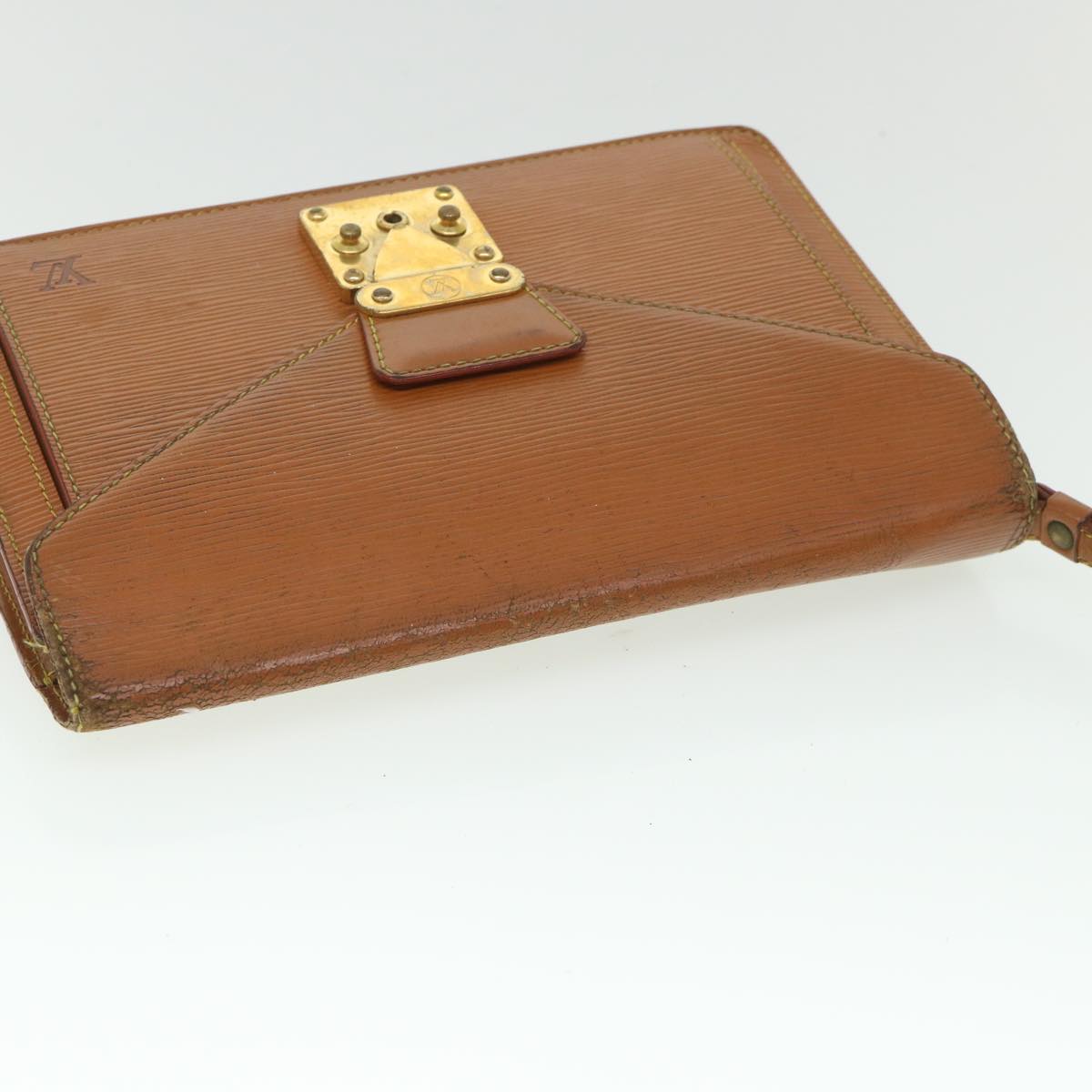 LOUIS VUITTON Epi Serie Dragonne Hand Bag Brown M52618 LV 55815
