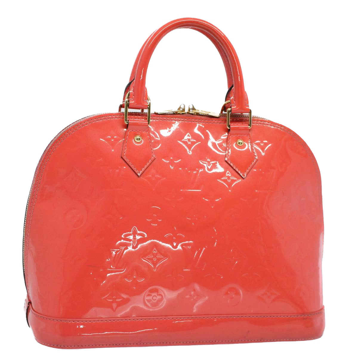 LOUIS VUITTON Monogram Vernis Alma PM Hand Bag Rose Rich M90256 LV 55823