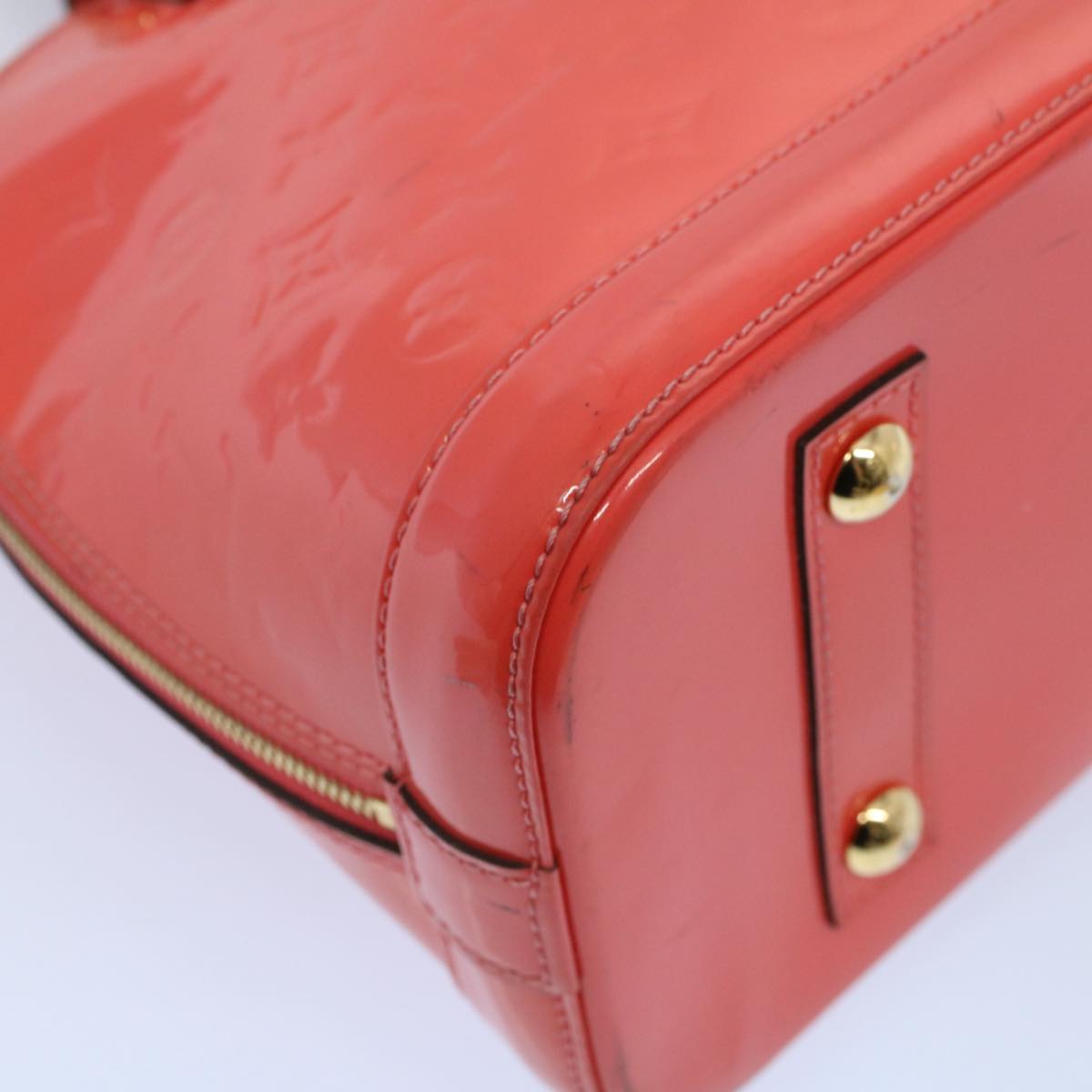 LOUIS VUITTON Monogram Vernis Alma PM Hand Bag Rose Rich M90256 LV 55823