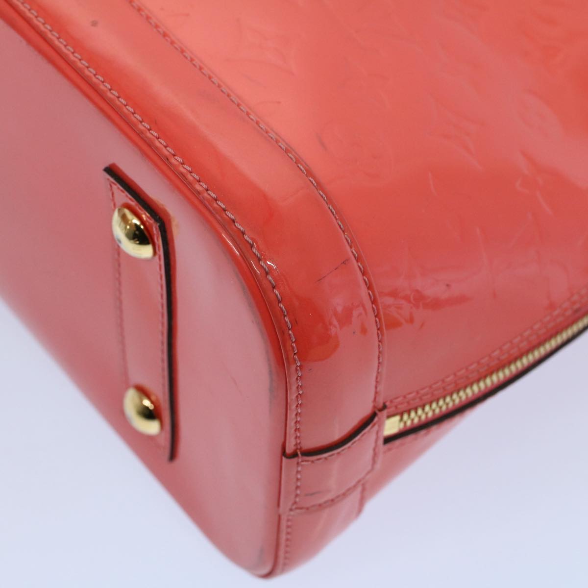 LOUIS VUITTON Monogram Vernis Alma PM Hand Bag Rose Rich M90256 LV 55823