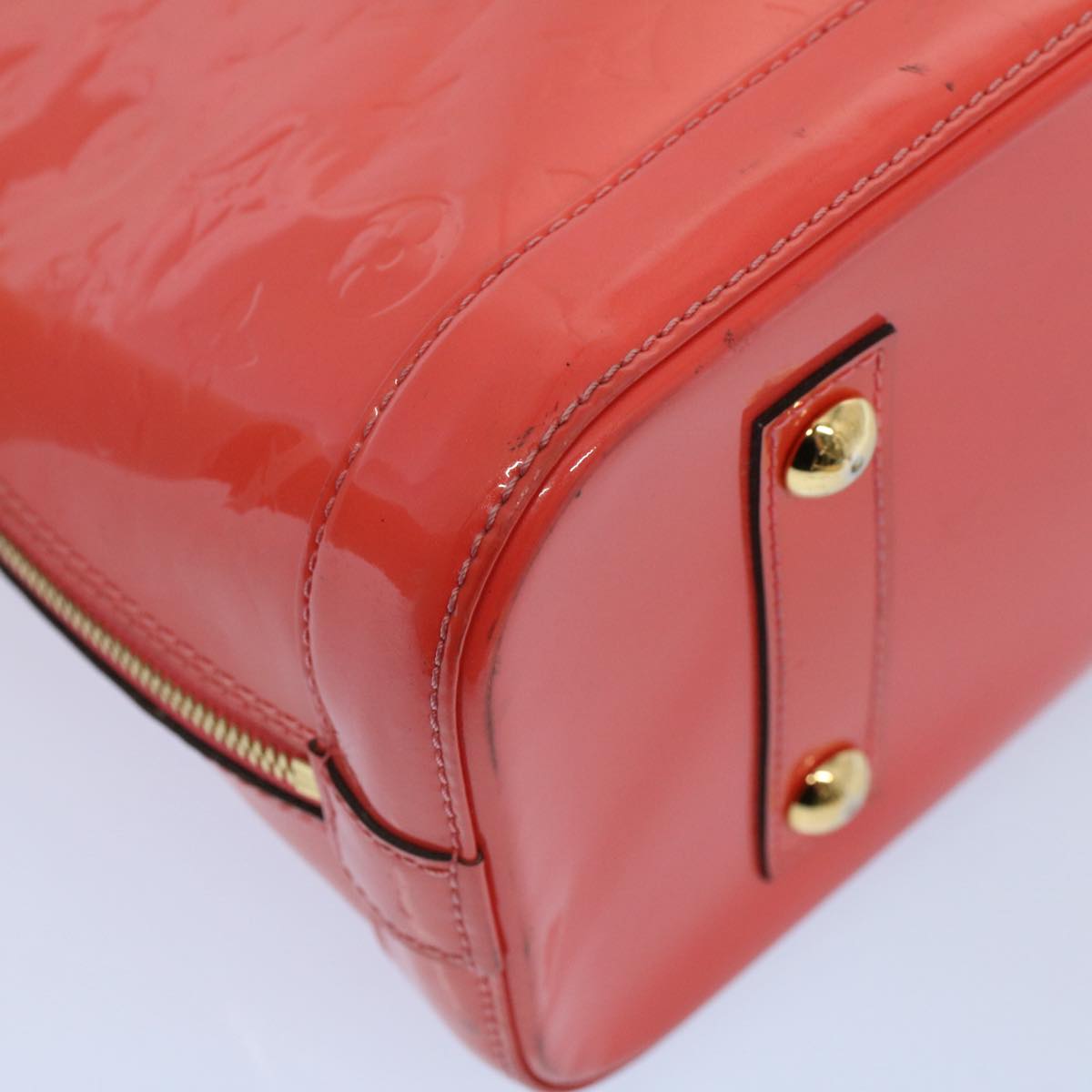 LOUIS VUITTON Monogram Vernis Alma PM Hand Bag Rose Rich M90256 LV 55823