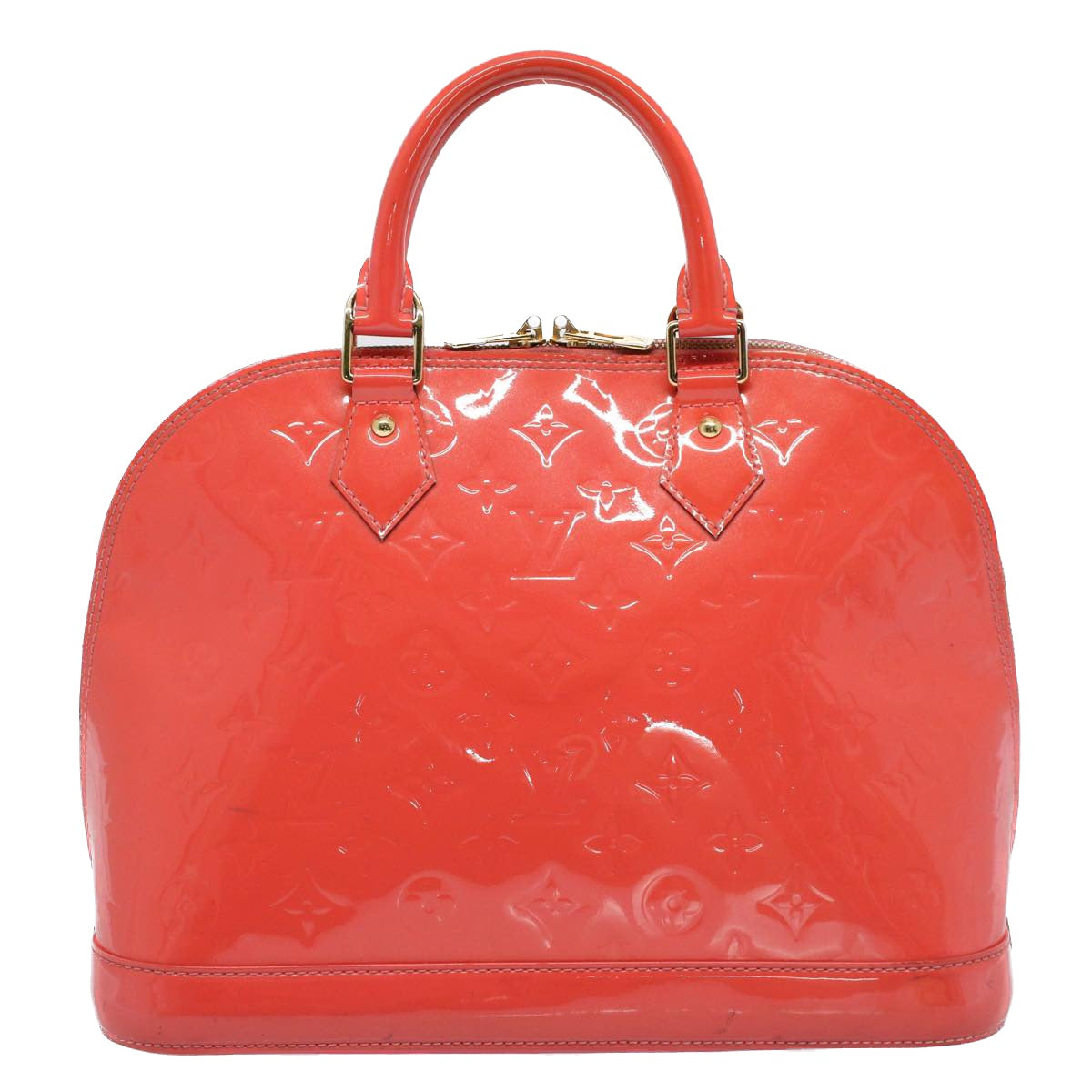 LOUIS VUITTON Monogram Vernis Alma PM Hand Bag Rose Rich M90256 LV 55823