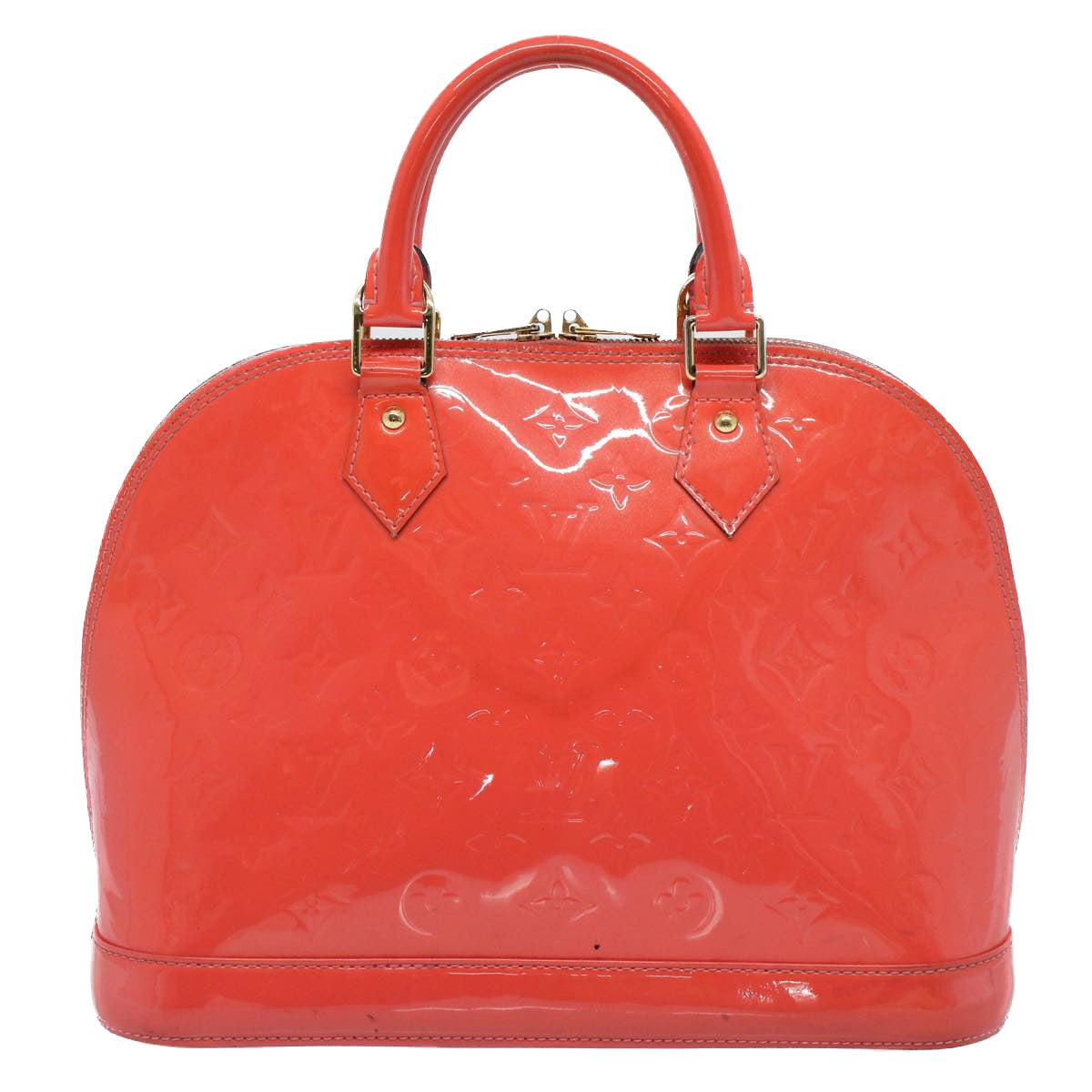 LOUIS VUITTON Monogram Vernis Alma PM Hand Bag Rose Rich M90256 LV 55823
