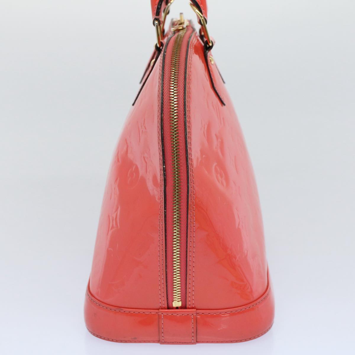 LOUIS VUITTON Monogram Vernis Alma PM Hand Bag Rose Rich M90256 LV 55823