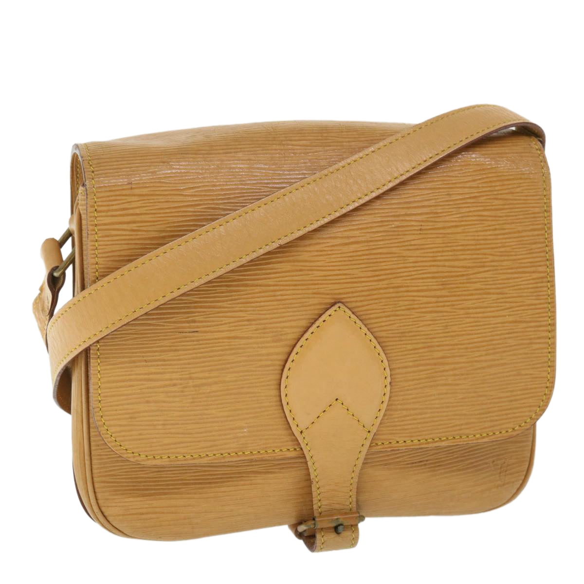 LOUIS VUITTON Epi Cartouchiere MM Shoulder Bag Winnipeg Beige M52246 55838