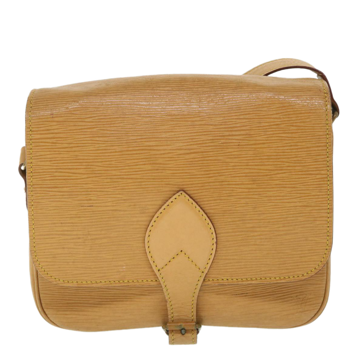 LOUIS VUITTON Epi Cartouchiere MM Shoulder Bag Winnipeg Beige M52246 55838