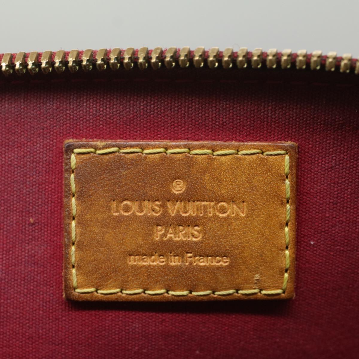 LOUIS VUITTON Vernis Rayure Alma BB Bag 2way Pomme D'amour M91593 LV 55841