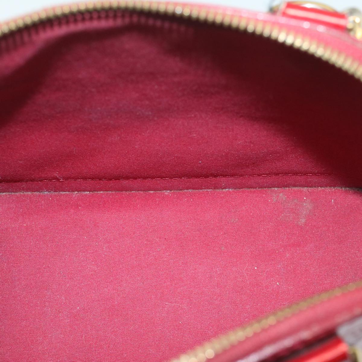LOUIS VUITTON Vernis Rayure Alma BB Bag 2way Pomme D'amour M91593 LV 55841