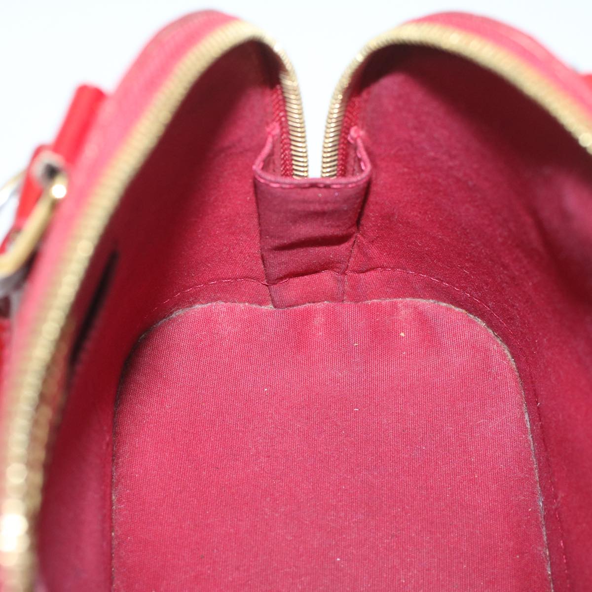 LOUIS VUITTON Vernis Rayure Alma BB Bag 2way Pomme D'amour M91593 LV 55841