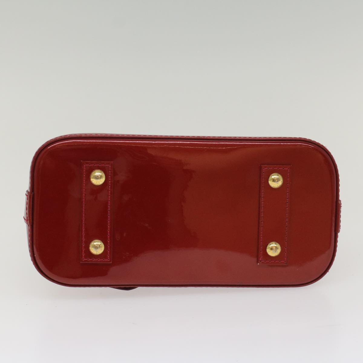 LOUIS VUITTON Vernis Rayure Alma BB Bag 2way Pomme D'amour M91593 LV 55841