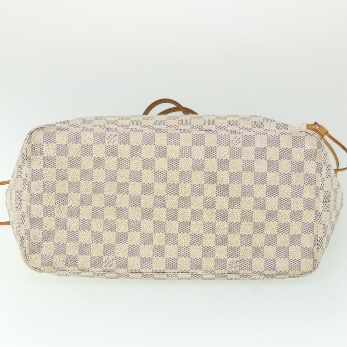 LOUIS VUITTON Damier Azur Neverfull GM Tote Bag N41360 LV 55846