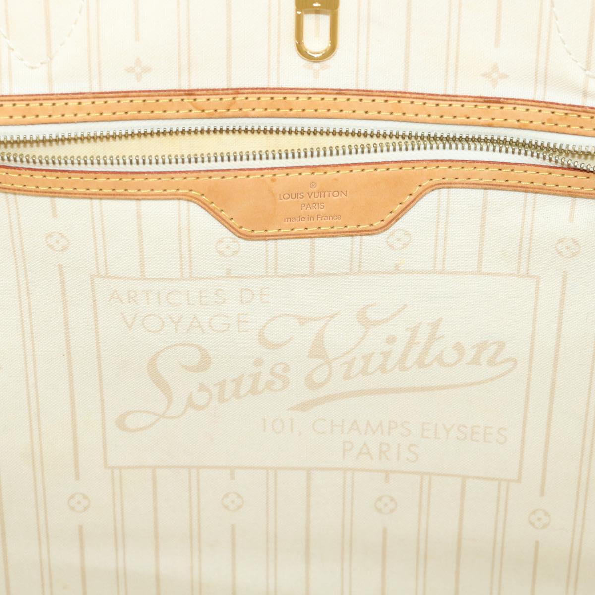 LOUIS VUITTON Damier Azur Neverfull GM Tote Bag N41360 LV 55846