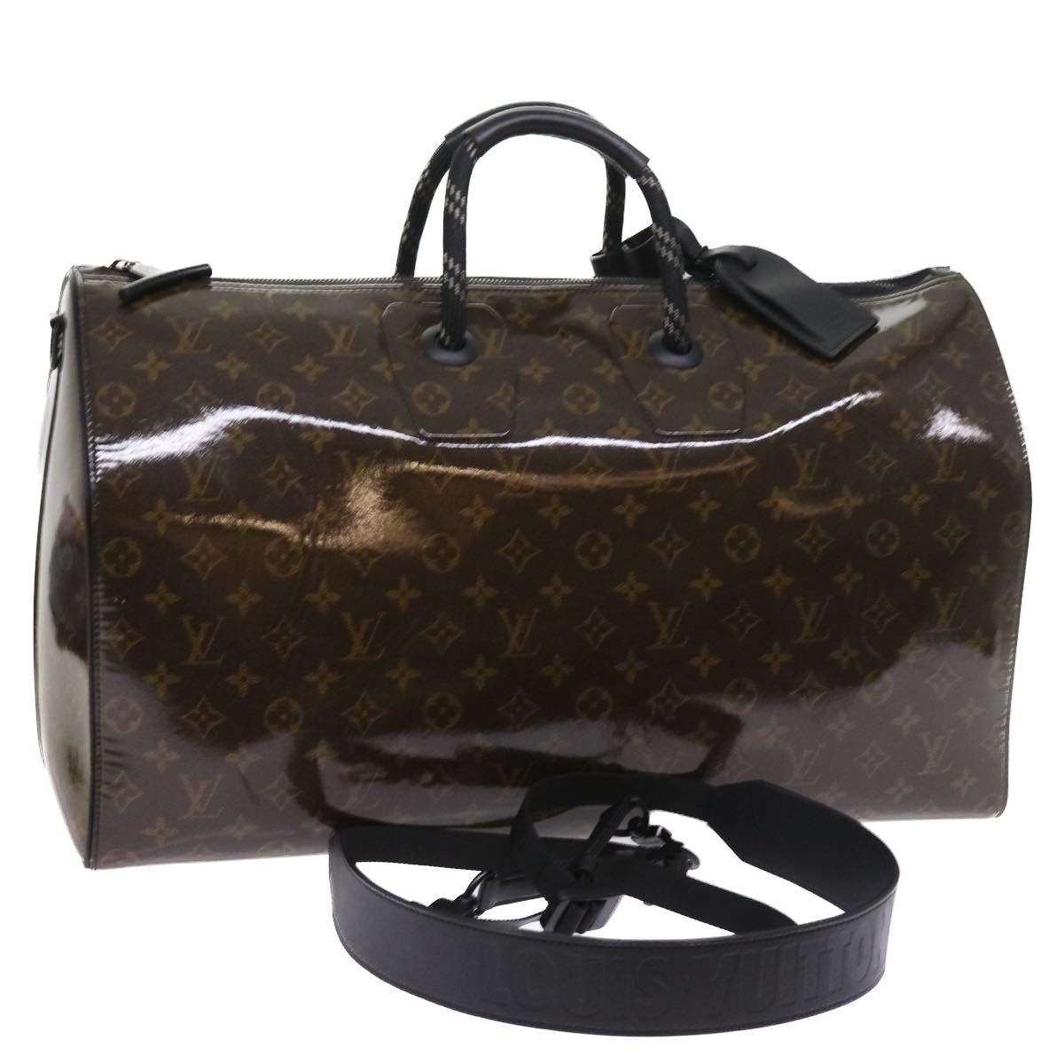 LOUIS VUITTON Monogram Glaze Keepall Bandouliere 50 Bag M43899 LV 55861A