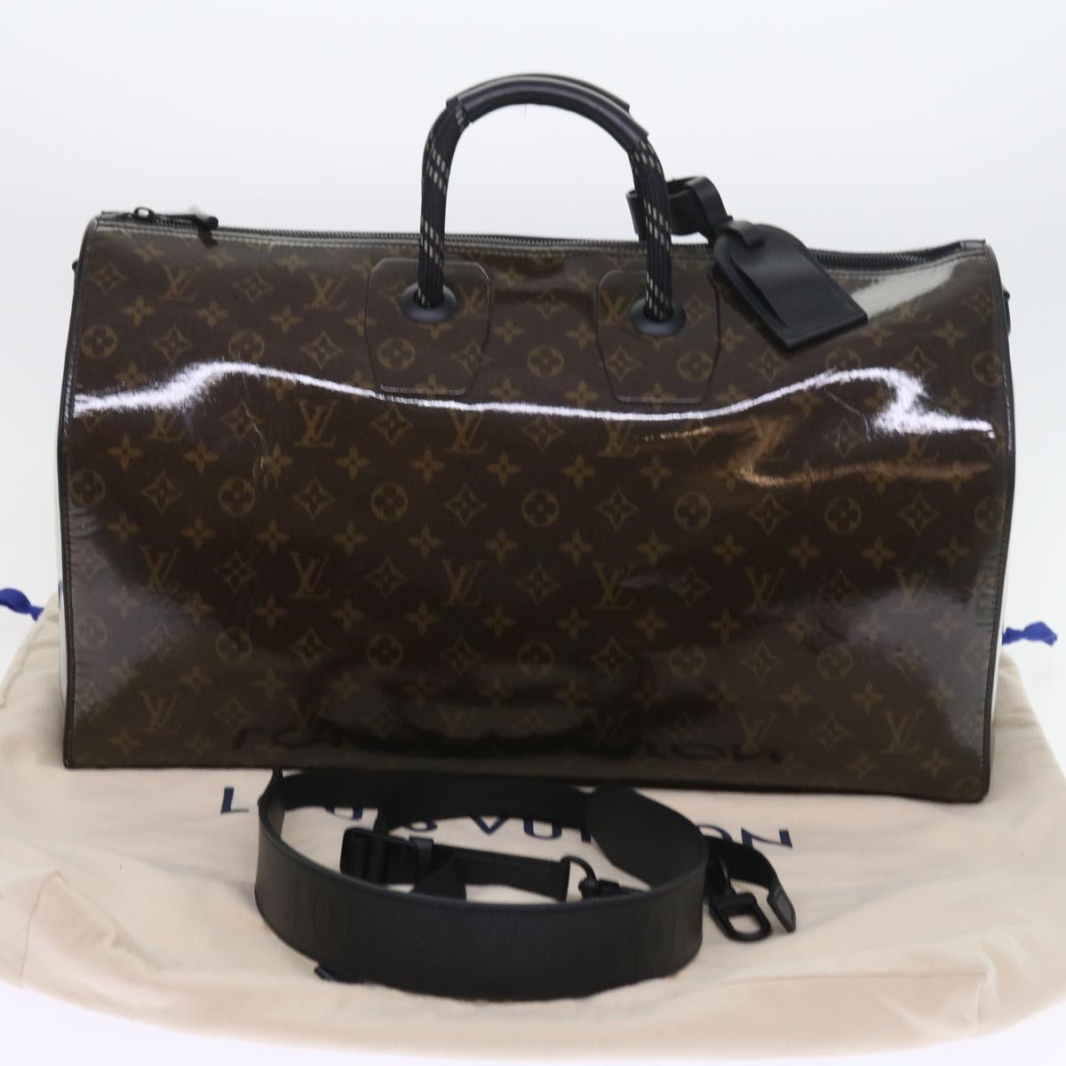 LOUIS VUITTON Monogram Glaze Keepall Bandouliere 50 Bag M43899 LV 55861A