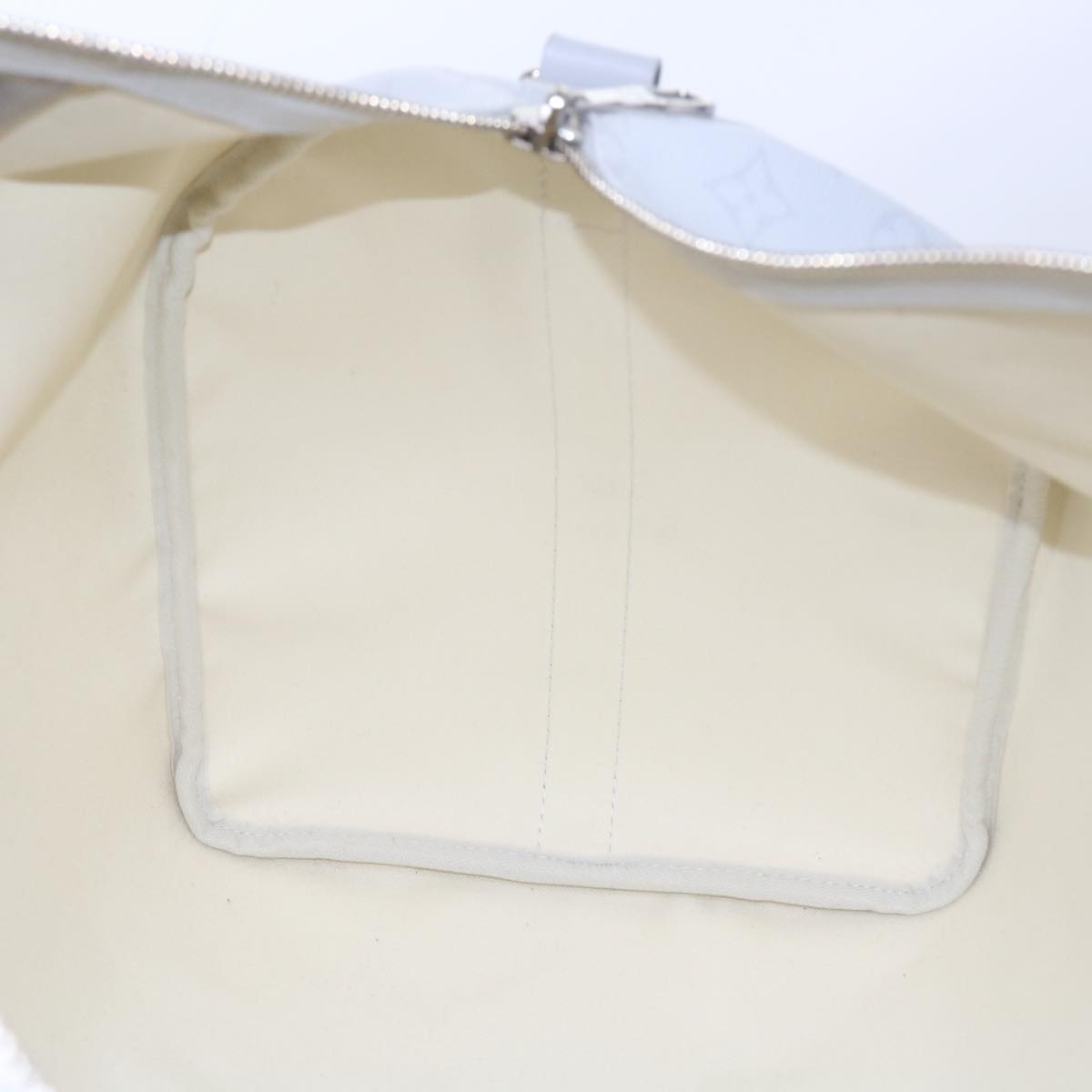 LOUIS VUITTON Monogram White Keepall Bandouliere 50 Bag M44643 LV 55862A